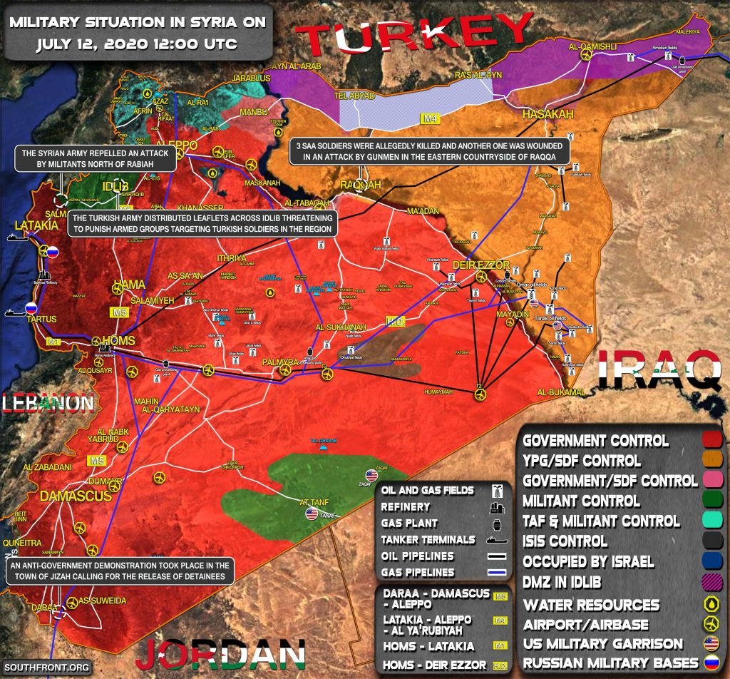 Military Situation In Syria On July 12, 2020 (Map Update)