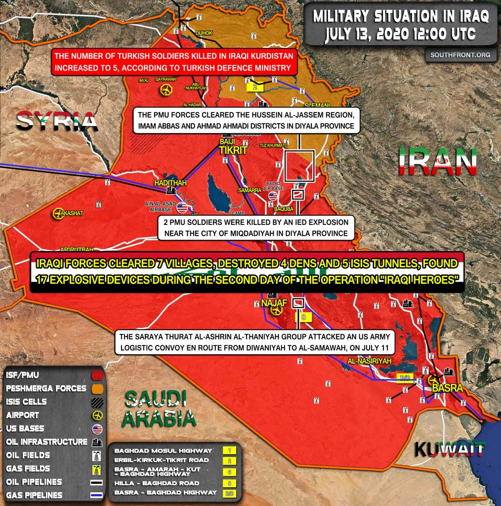 Military Situation In Iraq On July 13, 2020 (Map Update)