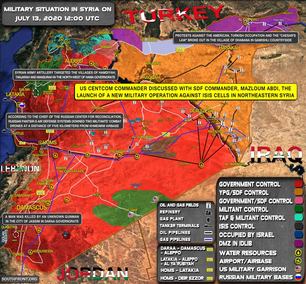 Military Situation In Syria On July 13, 2020 (Map Update)