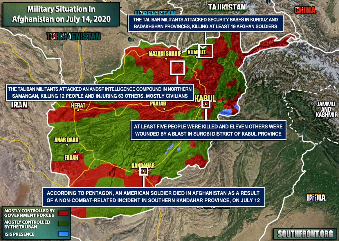 Military Situation In Afghanistan On July 14, 2020 (Map Update)