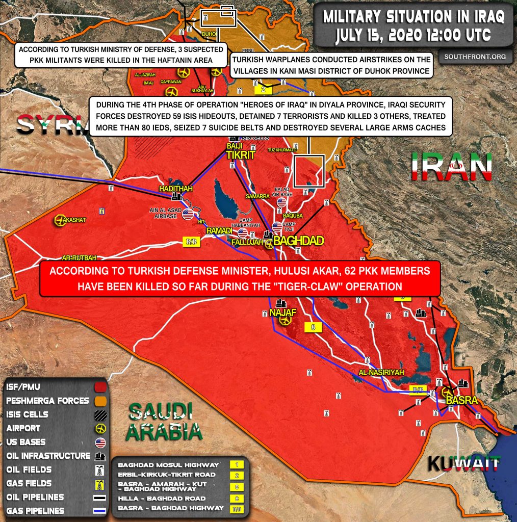 Military Situation In Iraq On July 15, 2020 (Map Update)