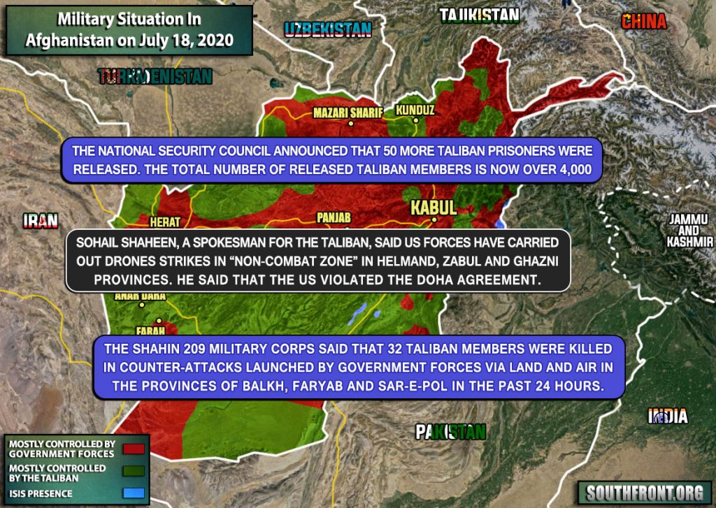 Military Situation In Afghanistan On July 18, 2020 (Map Update)