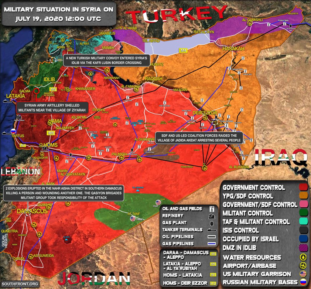 Military Situation In Syria On July 19, 2020 (Map Update)