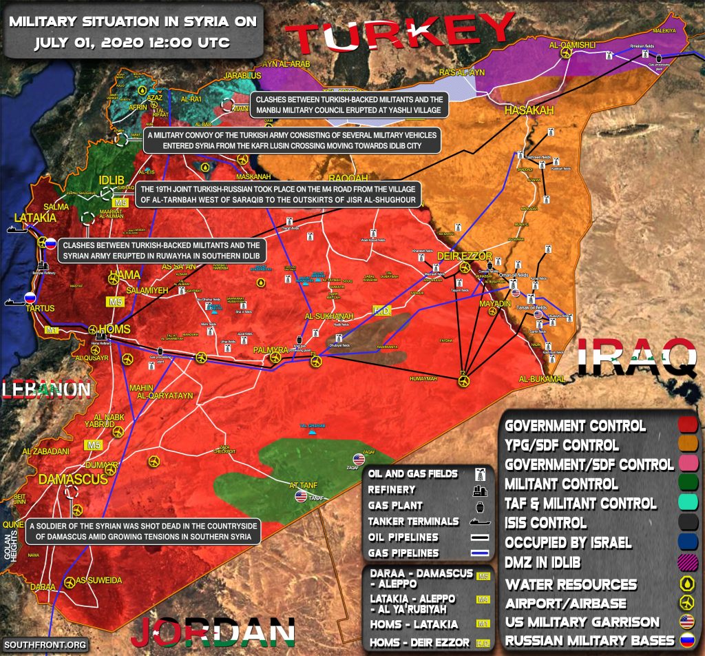 Military Situation In Syria On July 1, 2020 (Map Update)