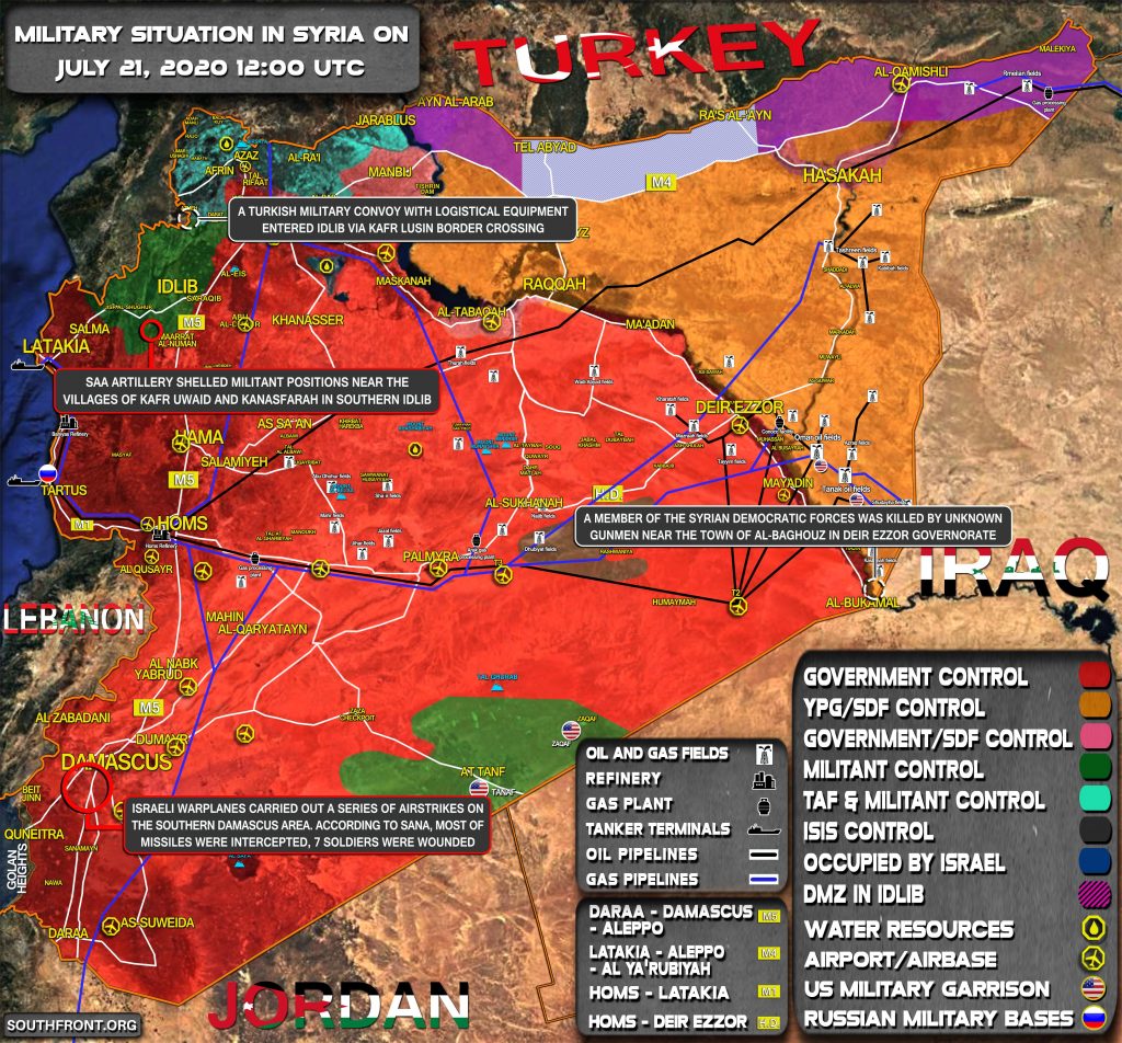 Military Situation In Syria On July 21, 2020 (Map Update)