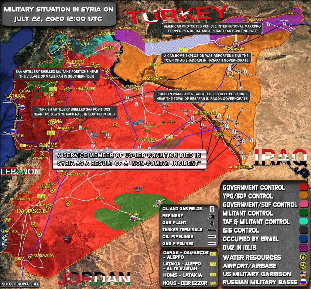 Military Situation In Syria On July 22, 2020 (Map Update)