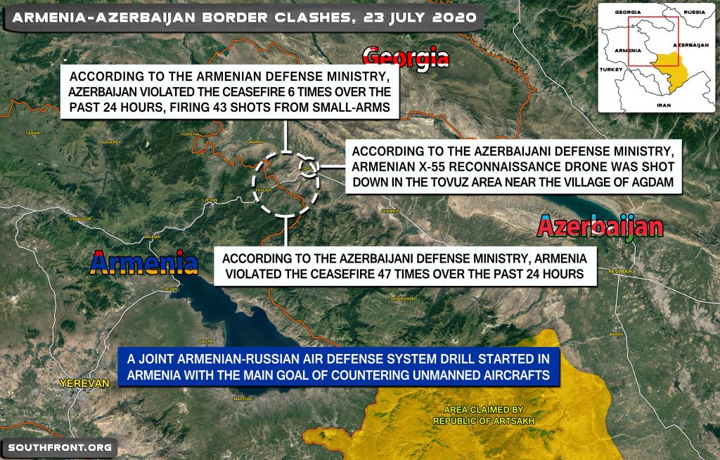 Military Situation On Armenian-Azerbaijani Border On July 23, 2020 (Map Update)