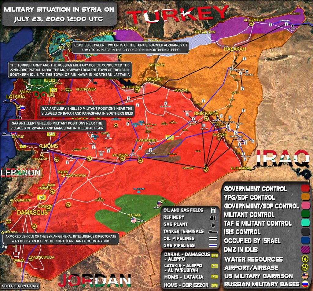 Military Situation In Syria On July 23, 2020 (Map Update)