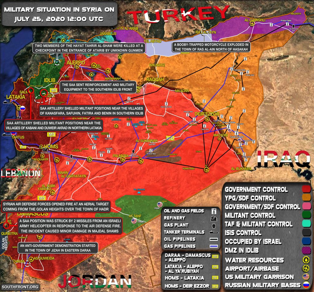 Military Situation In Syria On July 25, 2020 (Map Update)