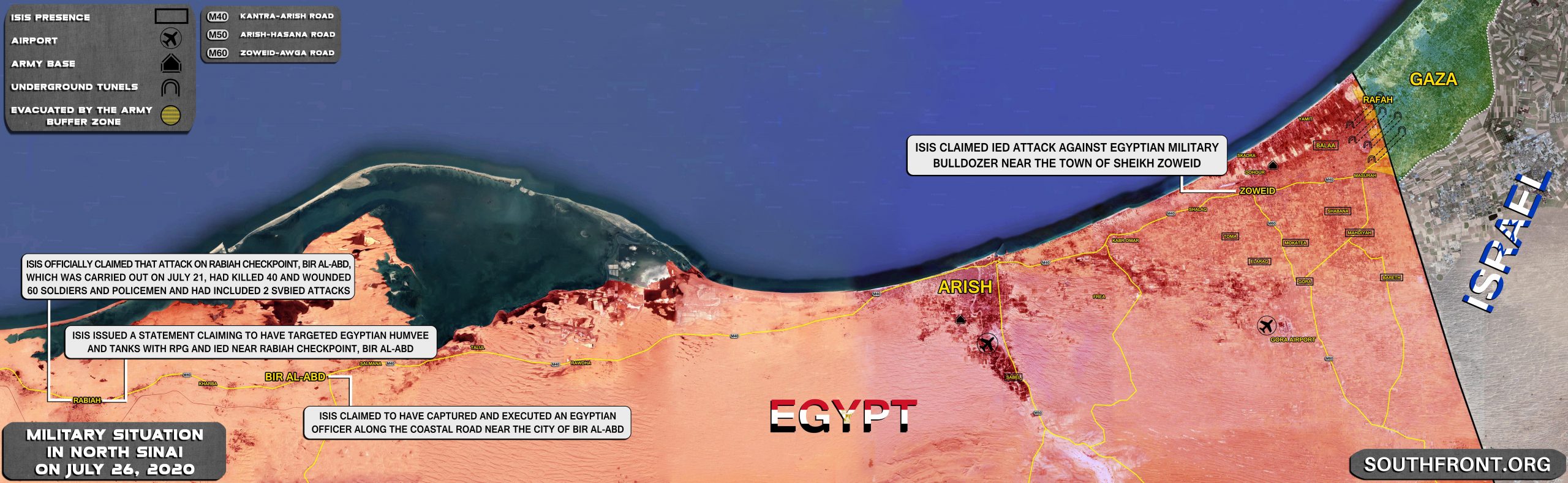 Military Situation In Northern Egypt On July 26, 2020 (Map Update)