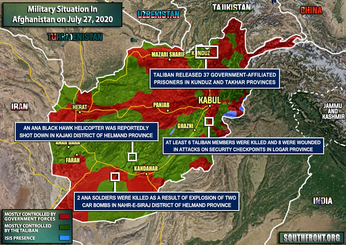 Military Situation In Afghanistan On July 27, 2020 (Map Update)