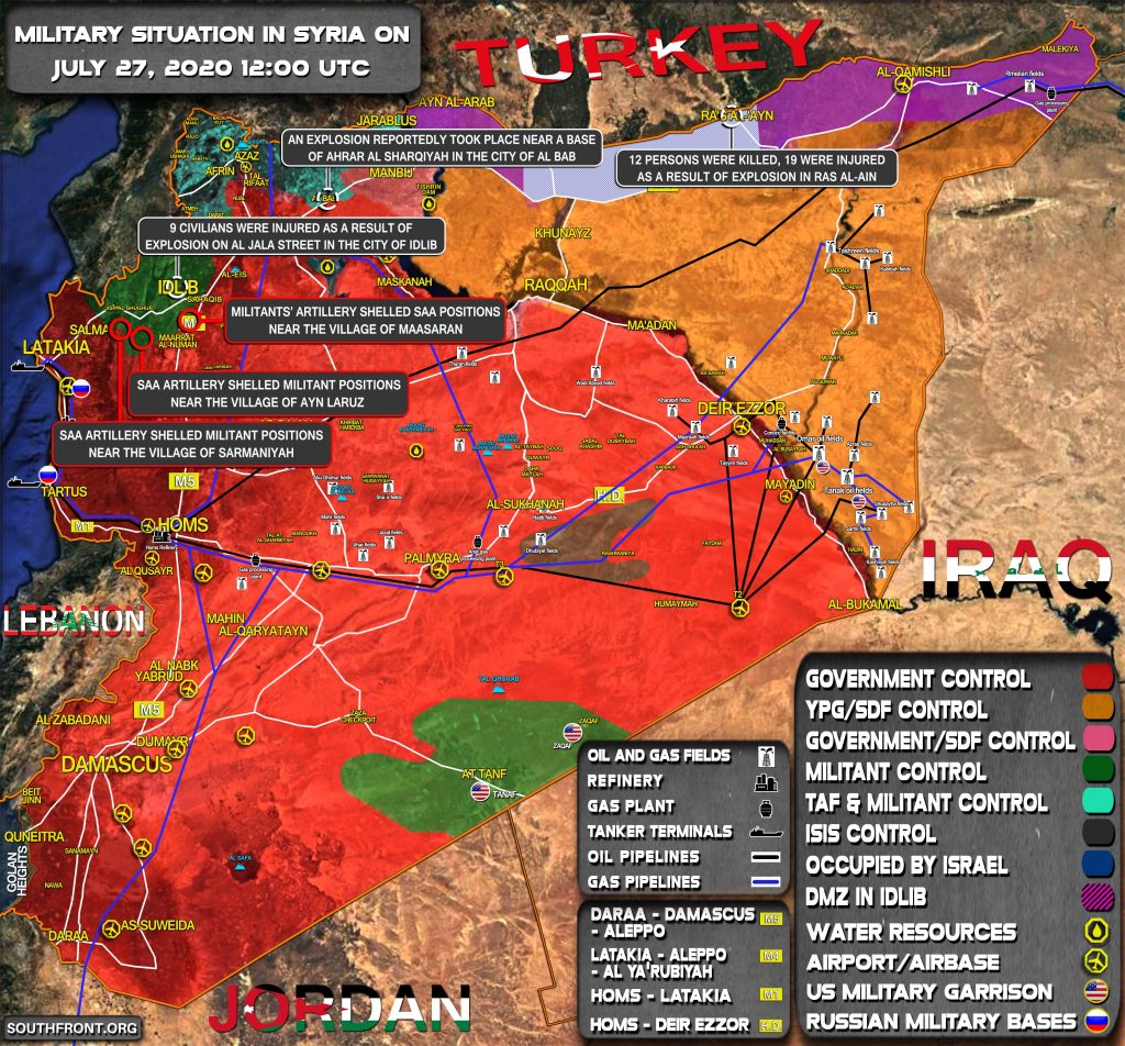 Military Situation In Syria On July 27, 2020 (Map Update)