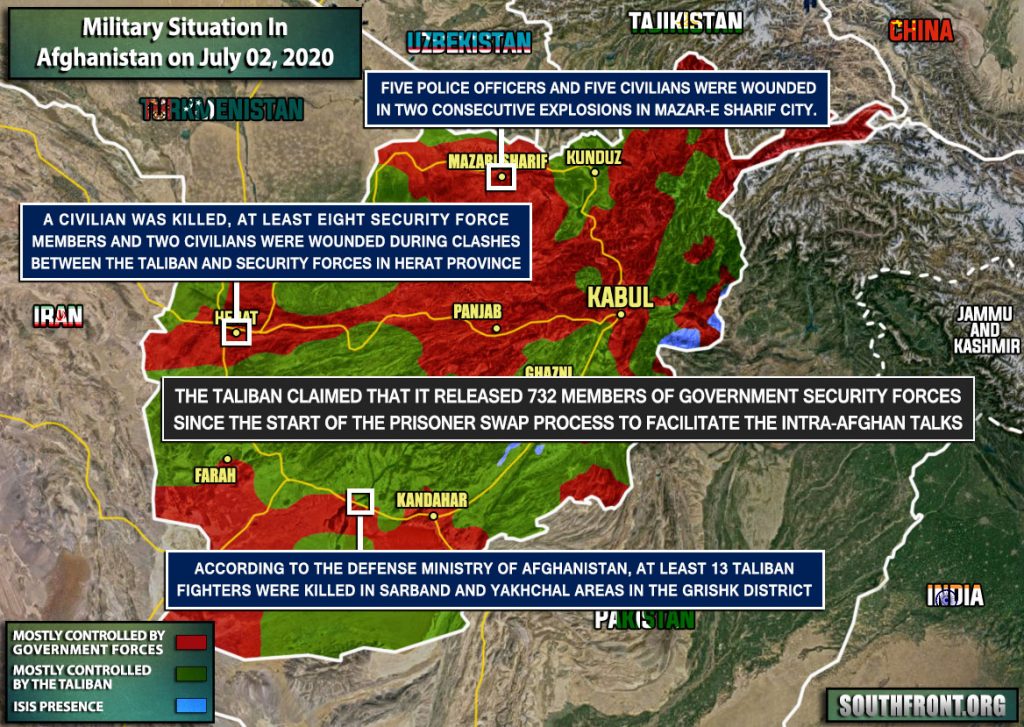 Military Situation In Afghanistan On July 2, 2020 (Map Update)