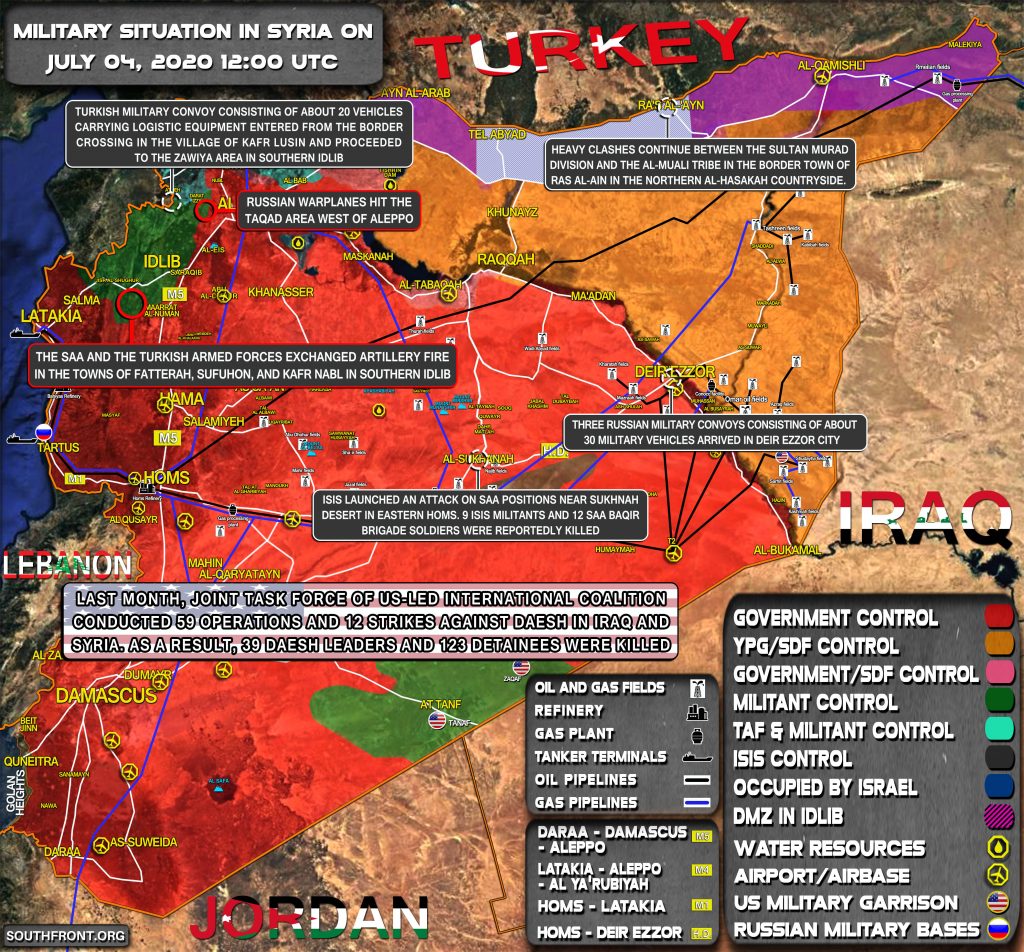 Military Situation In Syria On July 3, 2020 (Map Update)