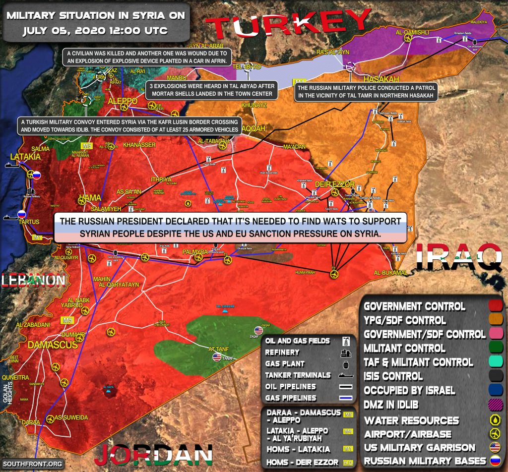 Military Situation In Syria On July 5, 2020 (Map Update)