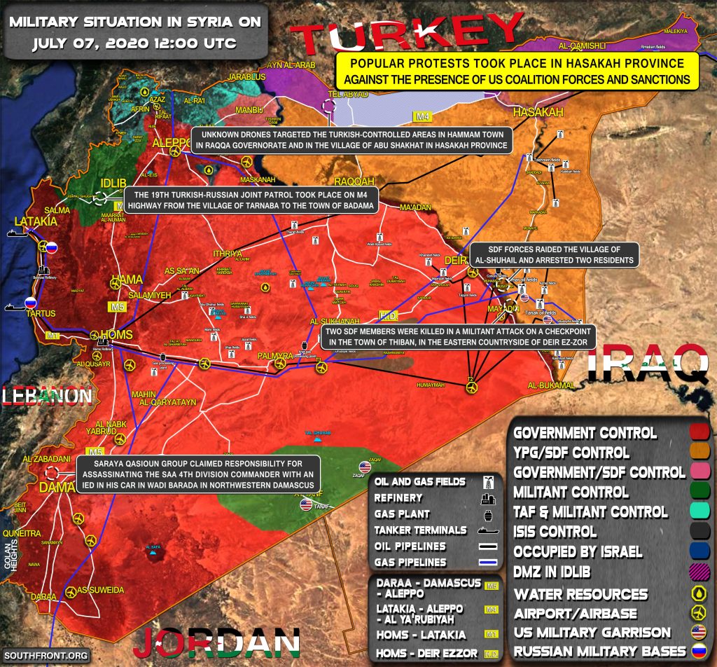 Military Situation In Syria On July 7, 2020 (Map Update)