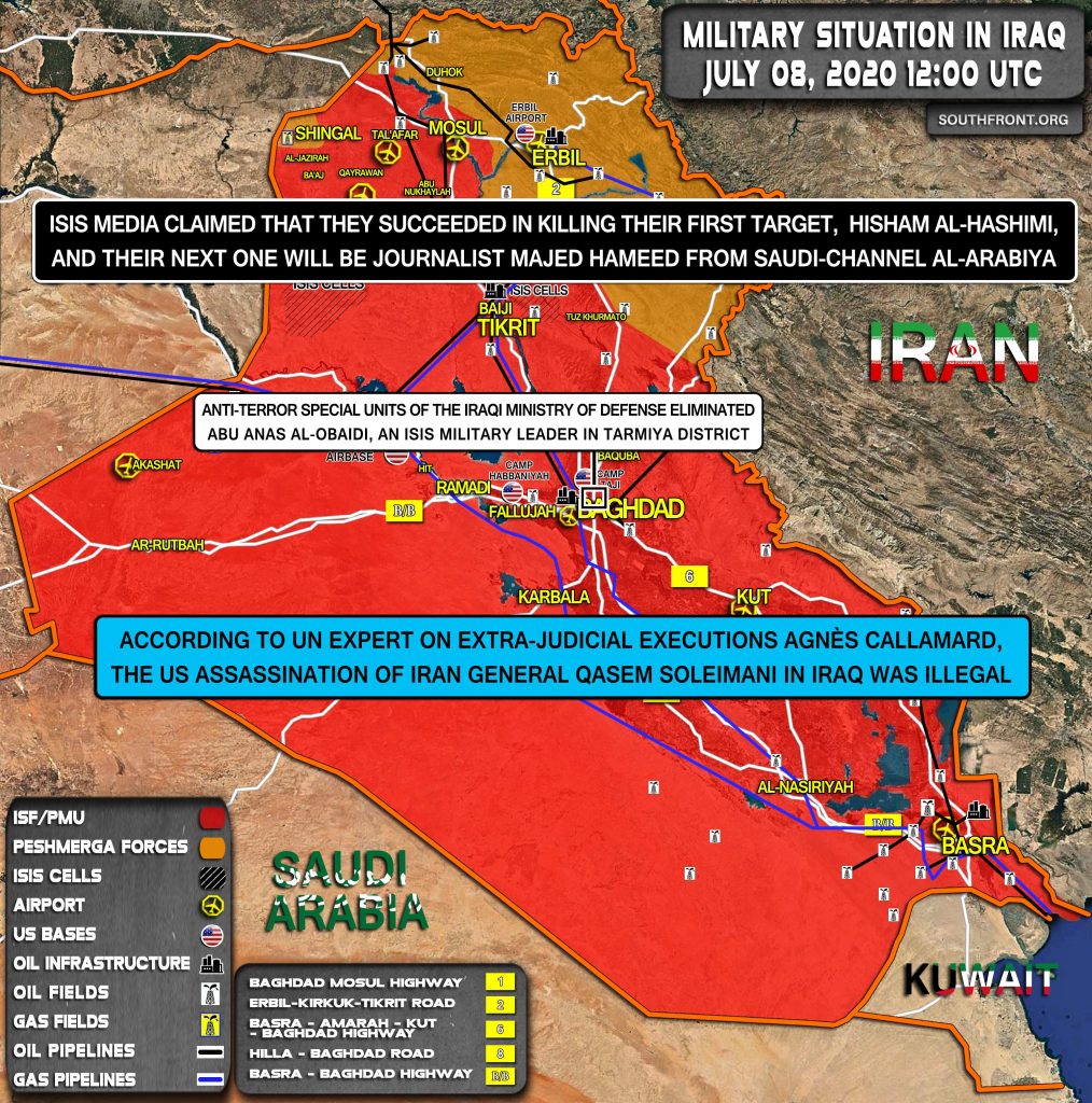 Military Situation In Iraq On July 8, 2020 (Map Update)