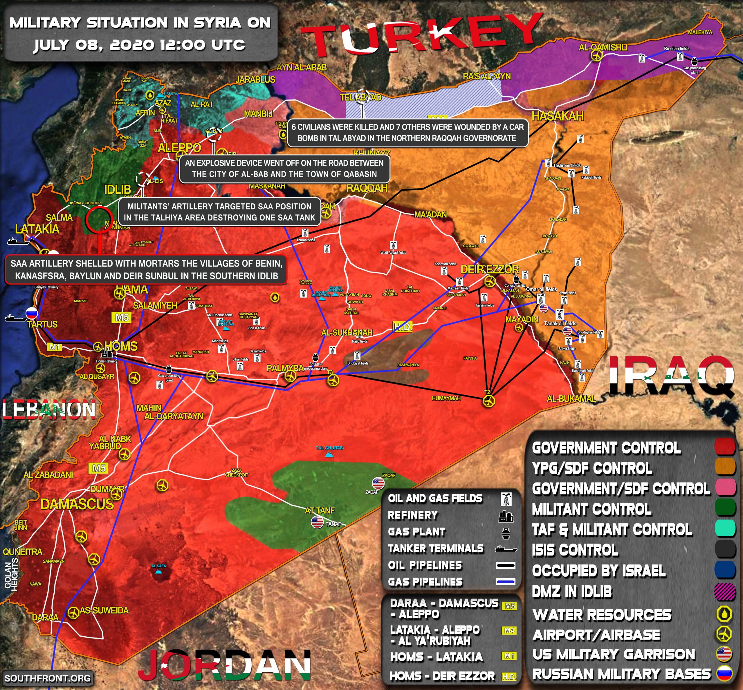 Military Situation In Syria On July 8, 2020 (Map Update)