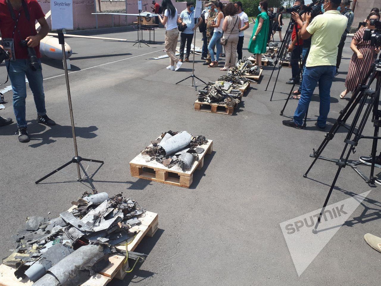 Armenia Showcases Wreckage Of Azerbaijani UAVs Used Along Border