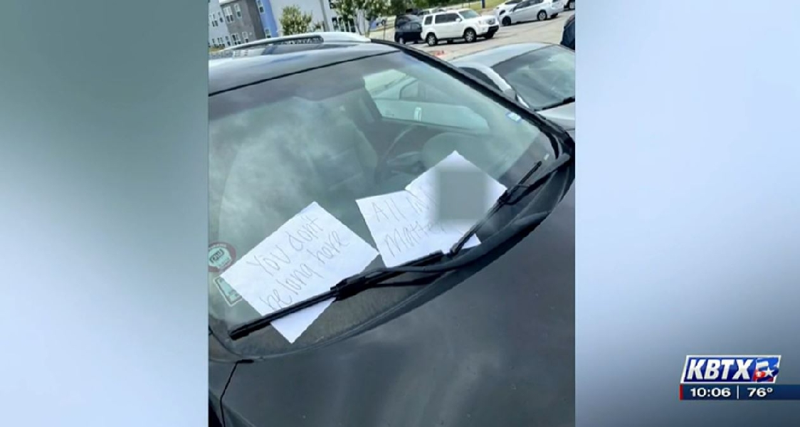 Texas University Student Plants Racist Notes On His Own Car: Faces No Consequence