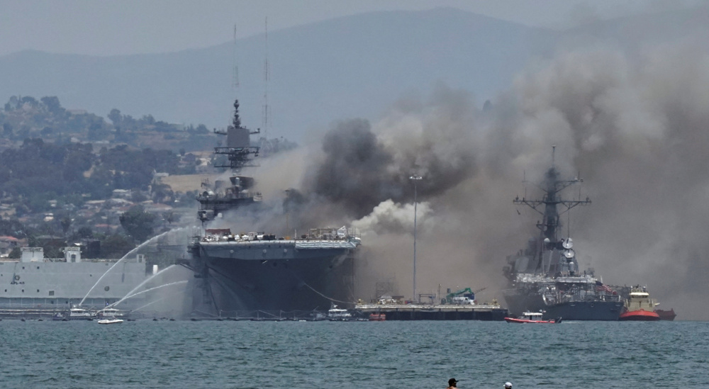 No Sympathy For The Devil? Iranian Media Speculates About Cause Of Fire On US Warship