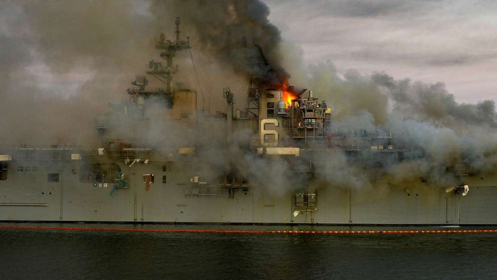 U.S. Navy Sailor Being Questioned For Allegedly Setting the USS BonHomme Richard On Fire: Reports