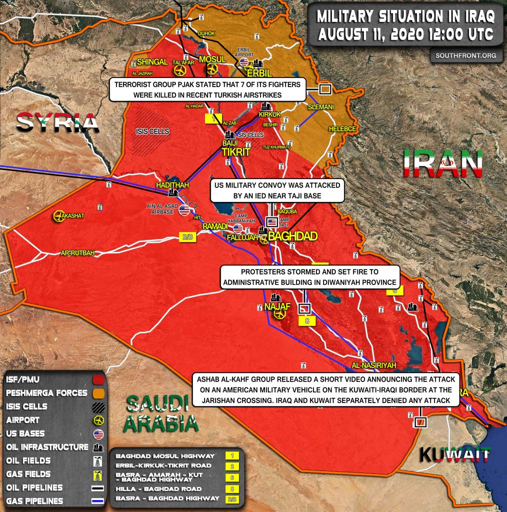 Military Situation In Iraq On August 11, 2020 (Map Update)