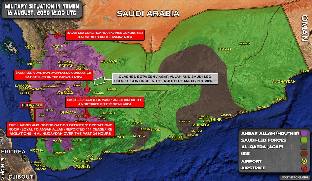 Military Situation In Yemen On August 16, 2020 (Map Update)