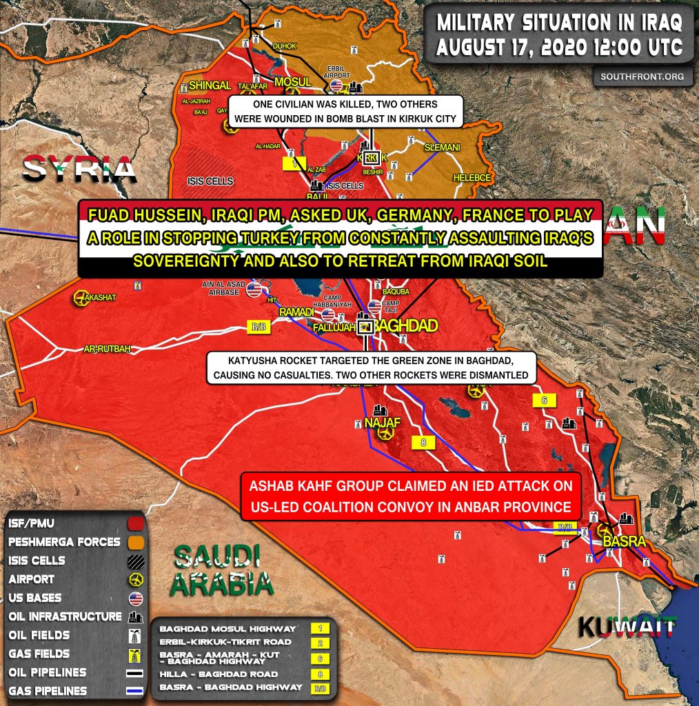 Military Situation In Iraq On August 17, 2020 (Map Update)