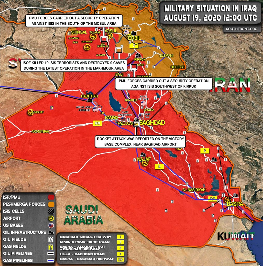 Military Situation In Iraq On August 19, 2020 (Map Update)