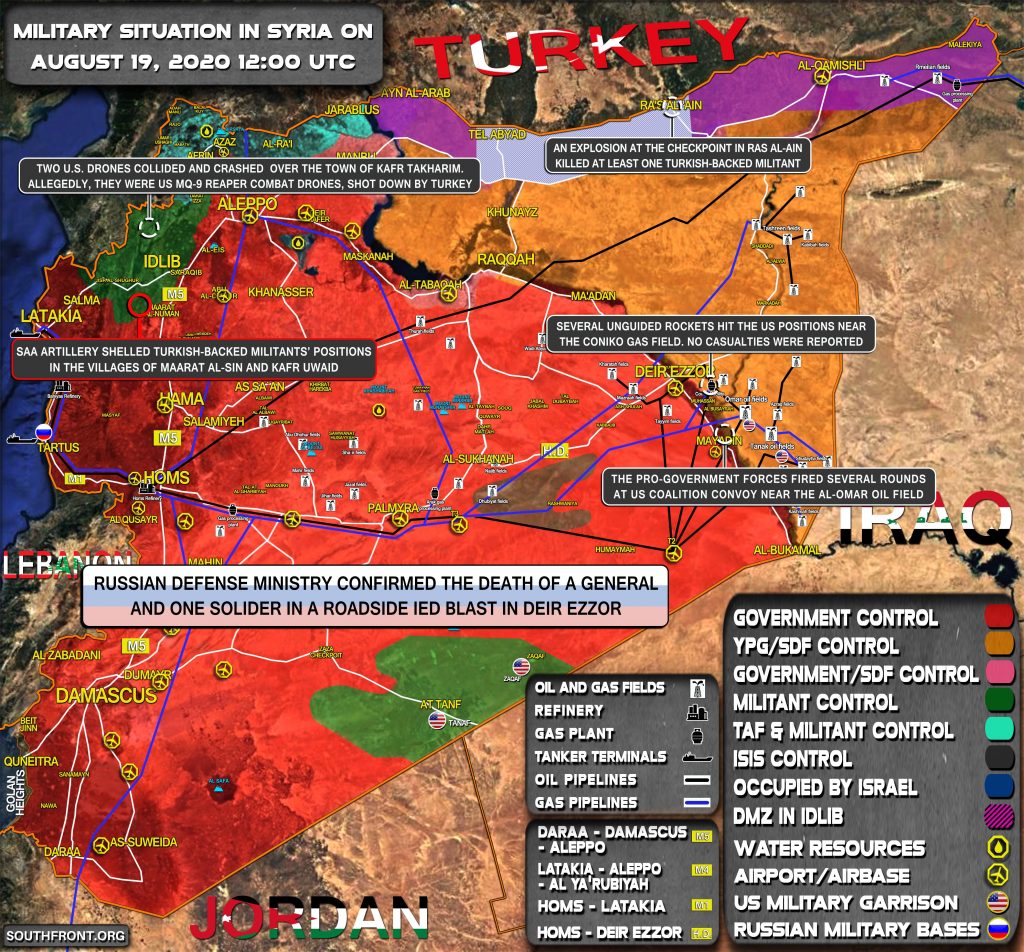 Military Situation In Syria On August 19, 2020 (Map Update)