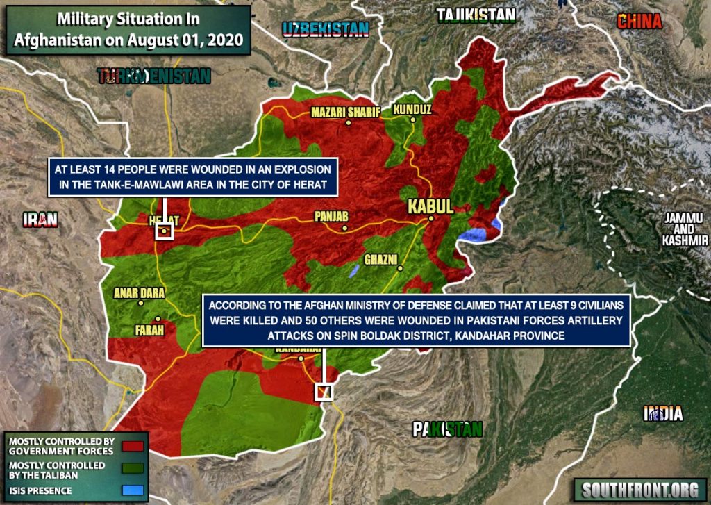 Military Situation In Afghanistan On August 1, 2020 (Map Update)