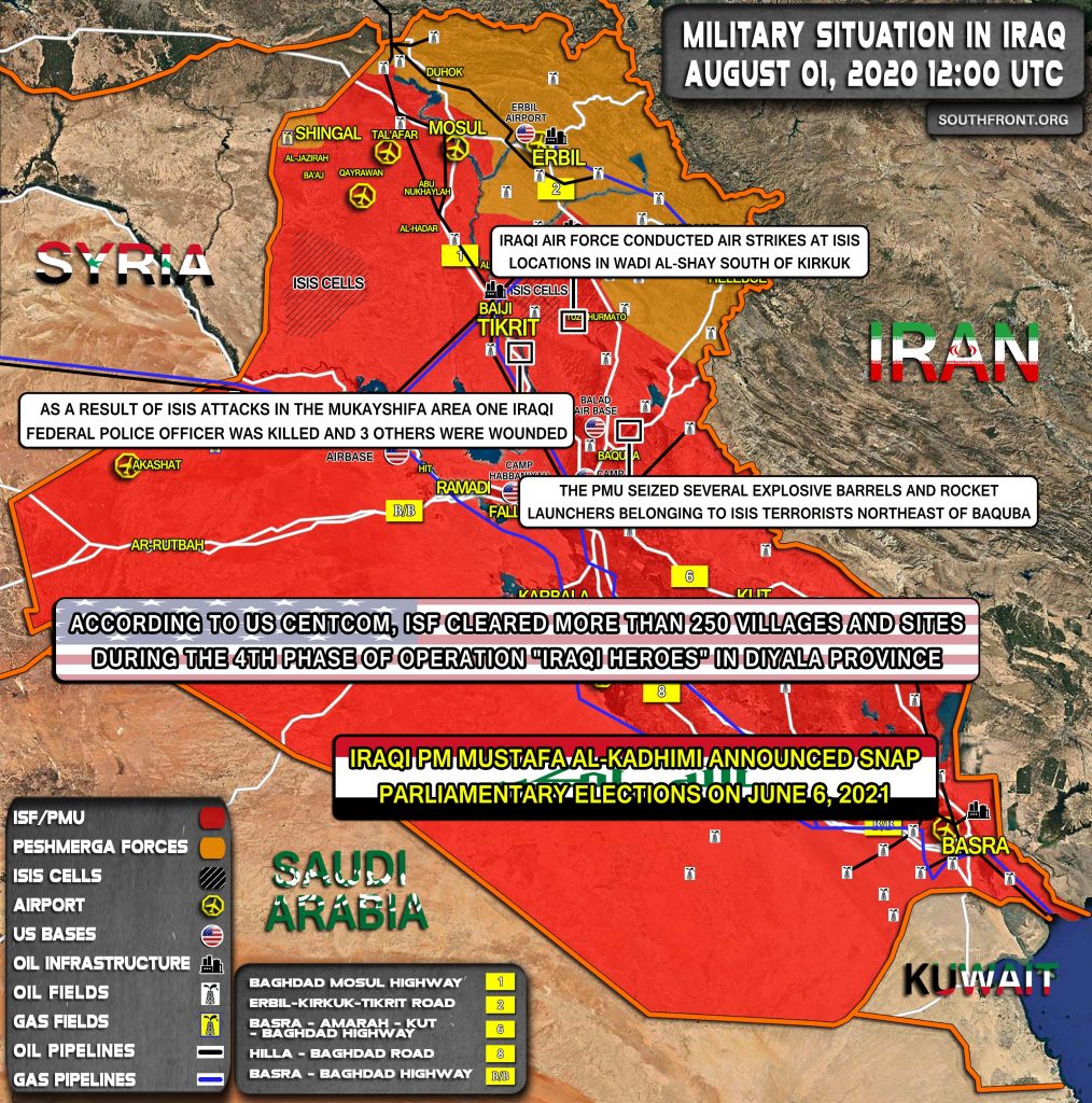 Military Situation In Iraq On August 1, 2020 (Map Update)