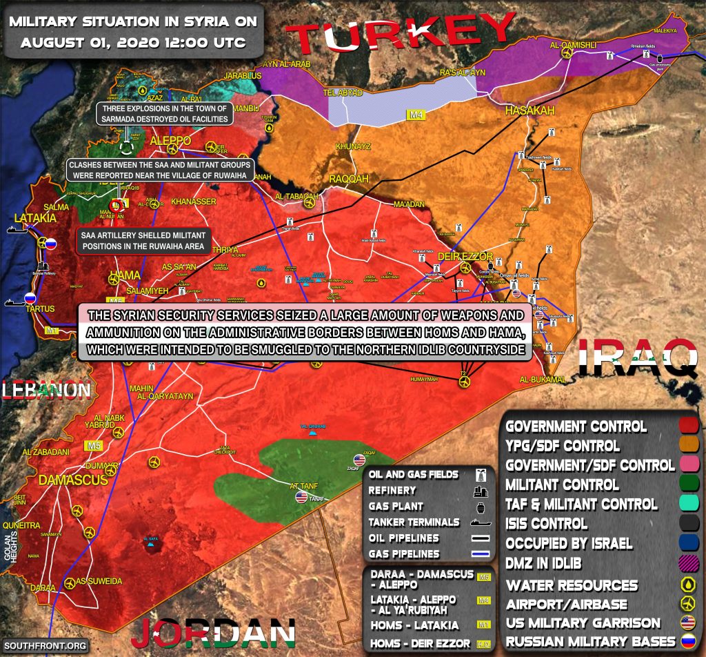 Military Situation In Syria On August 1, 2020 (Map Update)