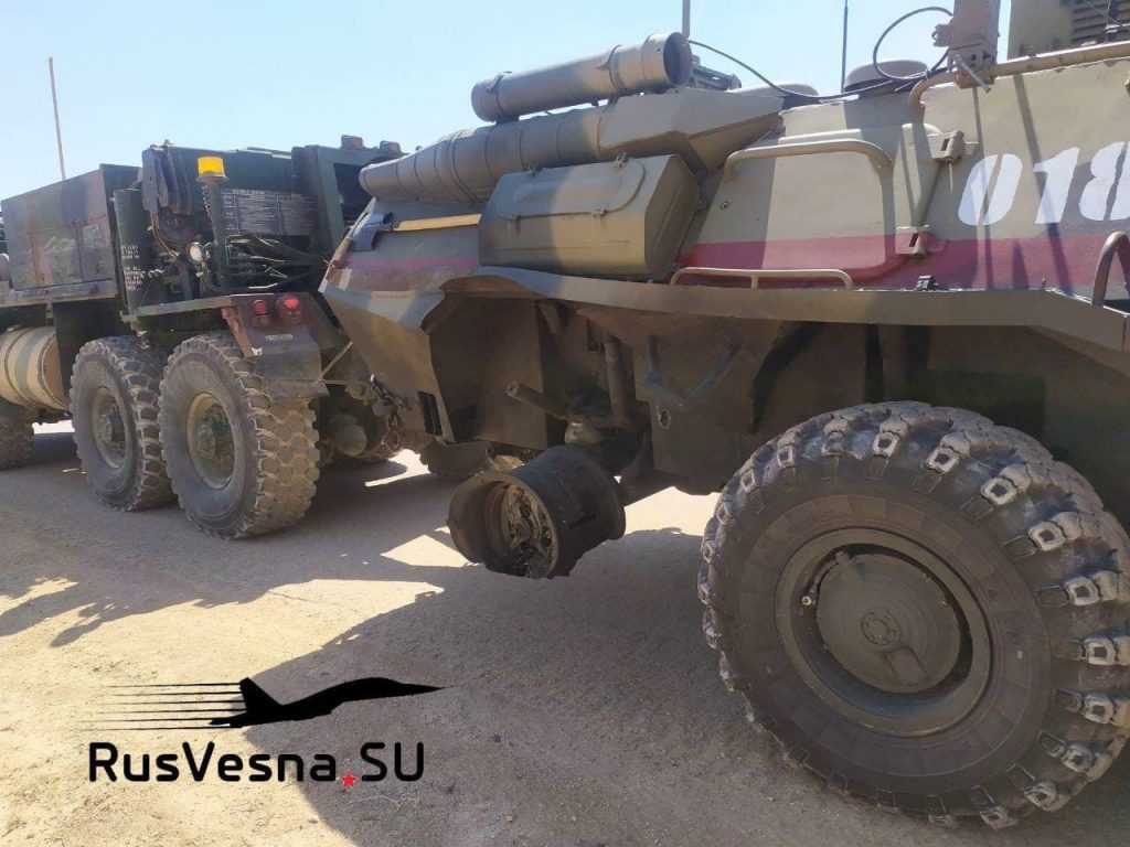 In Photos: Russian BTR-80 Vehicle Damaged In Attack On Turkish-Russian Patrol In Idlib