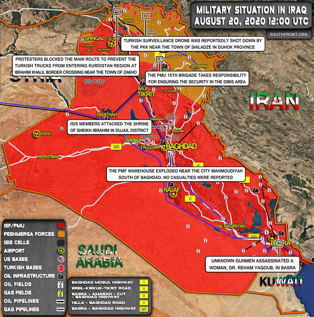 Military Situation In Iraq On August 20, 2020 (Map Update)