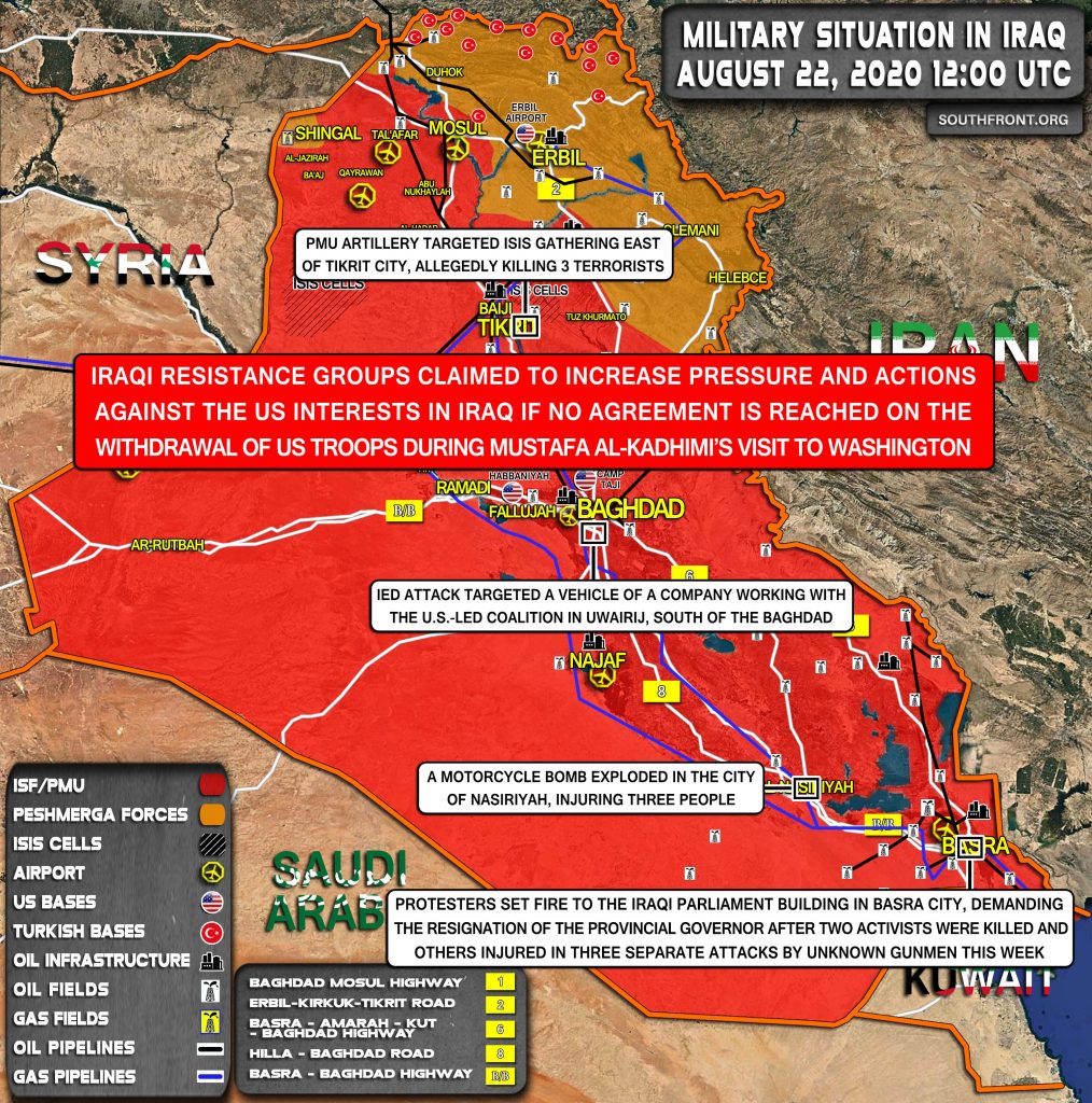 Military Situation In Iraq On August 22, 2020 (Map Update)