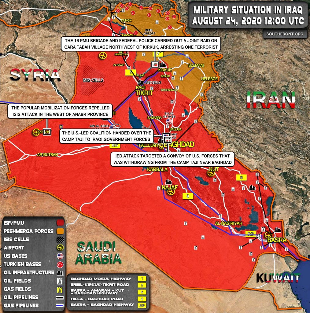 Military Situation In Iraq On August 24, 2020 (Map Update)