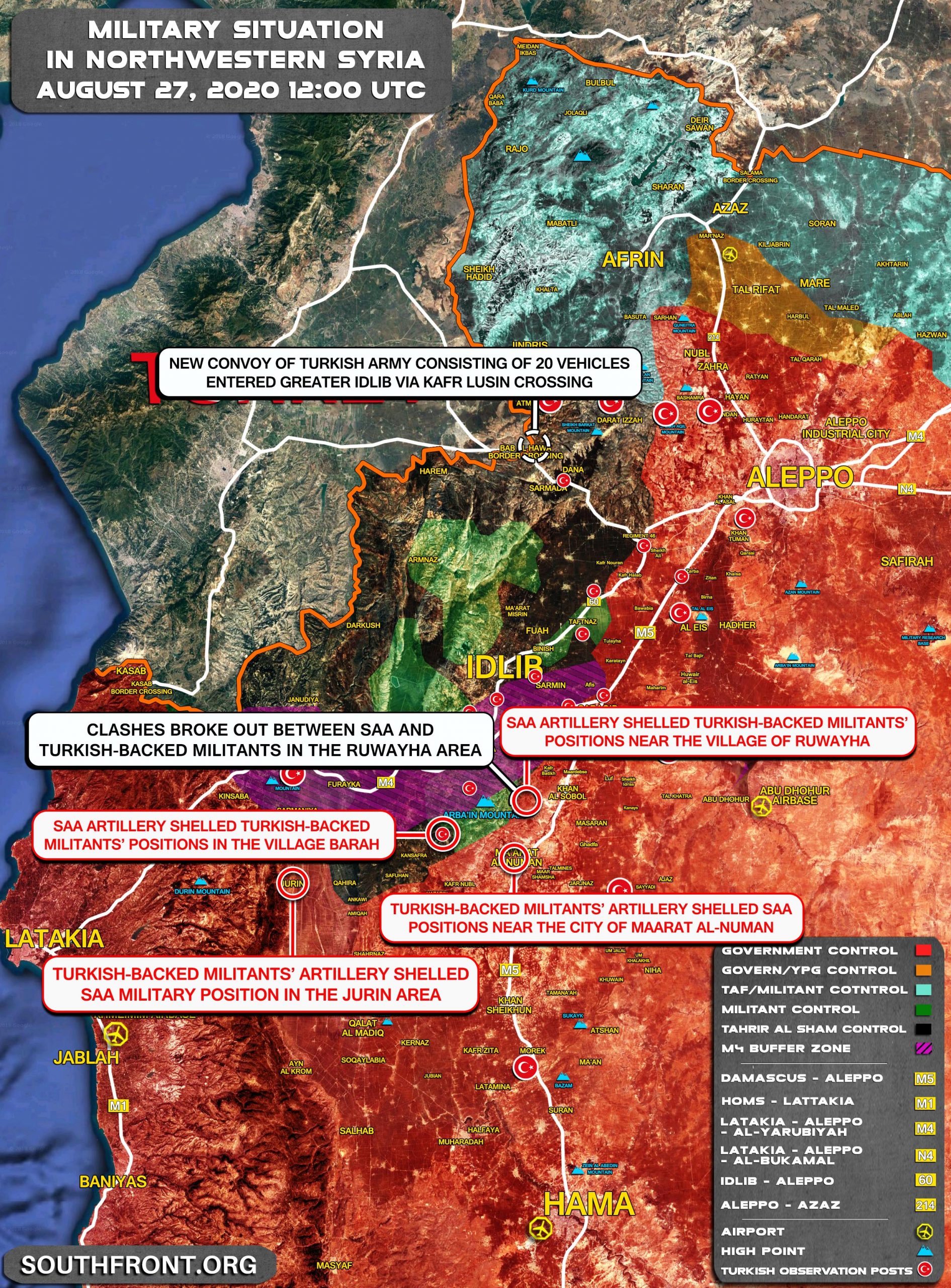 Military Situation In Northwestern Syria On August 27, 2020 (Map Update)