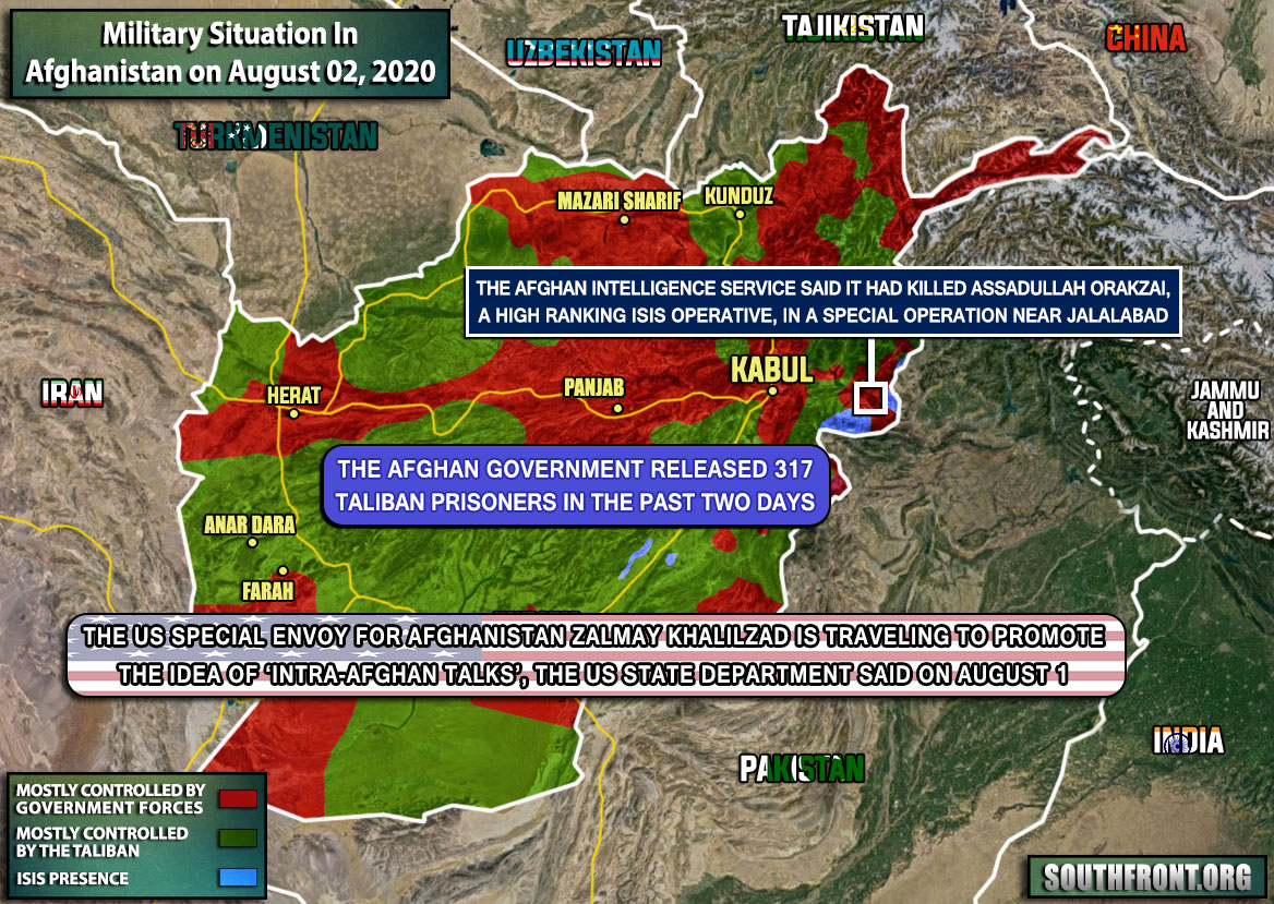 Military Situation In Afghanistan On August 2, 2020 (Map Update)