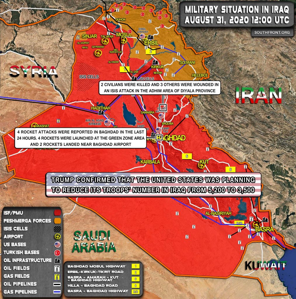 Military Situation In Iraq On August 31, 2020 (Map Update)