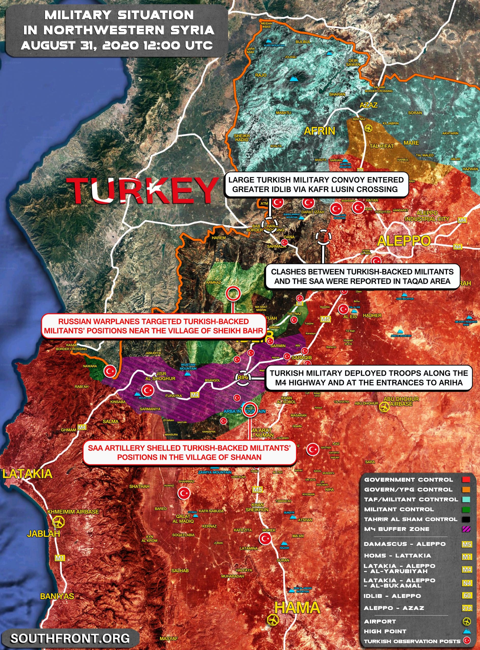 Military Situation In Northwestern Syria On August 31, 2020 (Map Update)