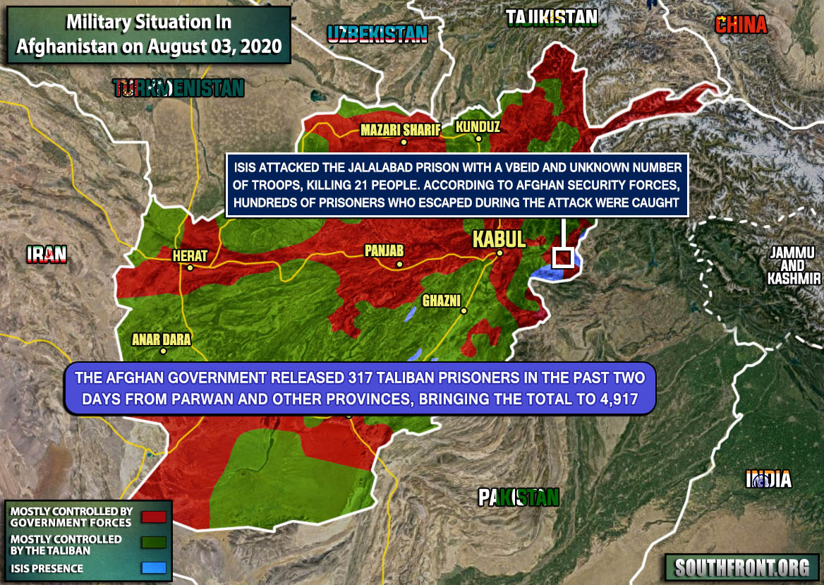 Military Situation In Afghanistan On August 3, 2020 (Map Update)