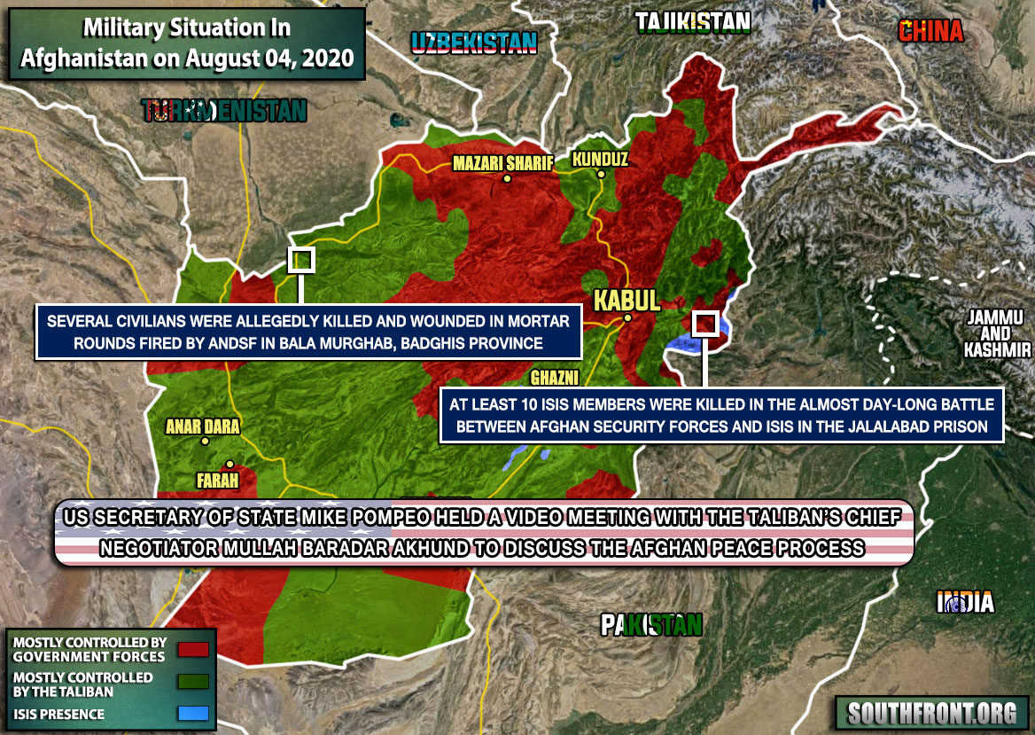 Military Situation In Afghanistan On August 4, 2020 (Map Update)