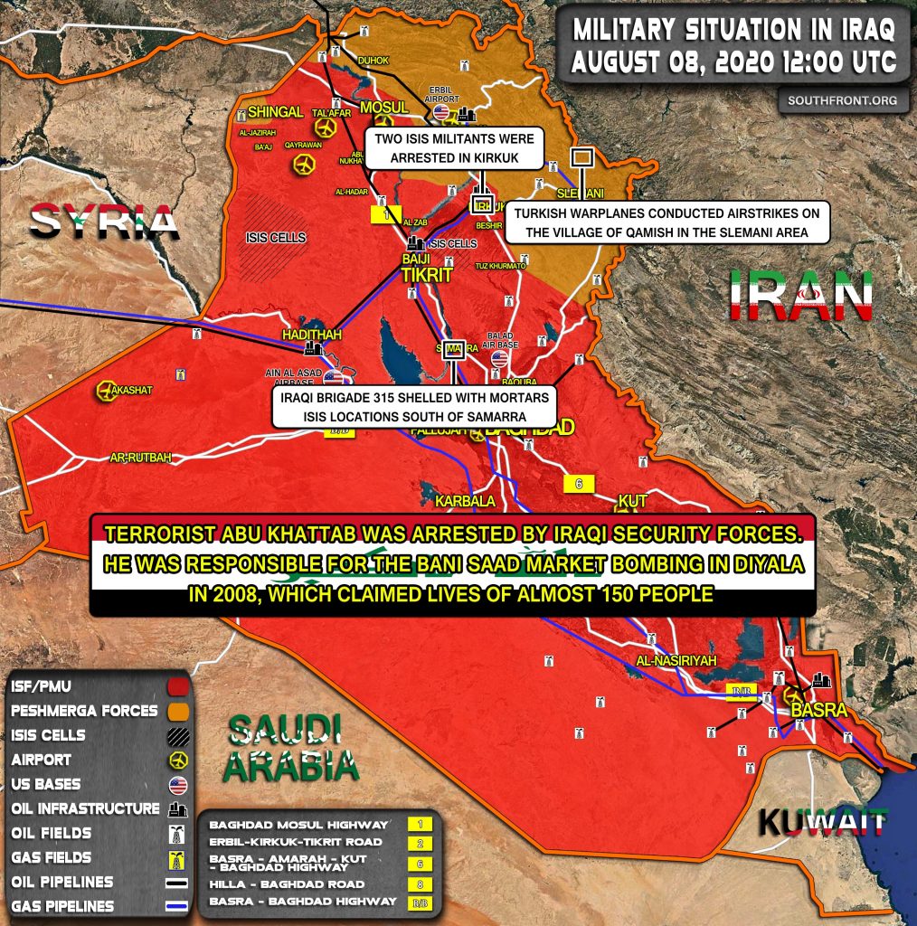 Military Situation In Iraq On August 8, 2020 (Map Update)