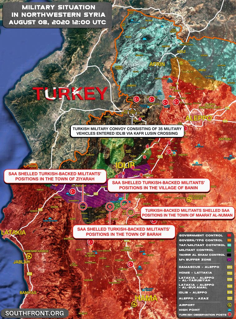 Military Situation In Northwestern Syria On August 8, 2020 (Map Update)