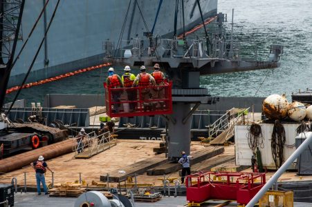 US Navy Begins Repair Work On USS BonHomme Richard After Fire: Photographs