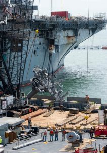 US Navy Begins Repair Work On USS BonHomme Richard After Fire: Photographs