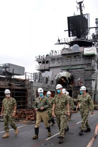 US Navy Begins Repair Work On USS BonHomme Richard After Fire: Photographs