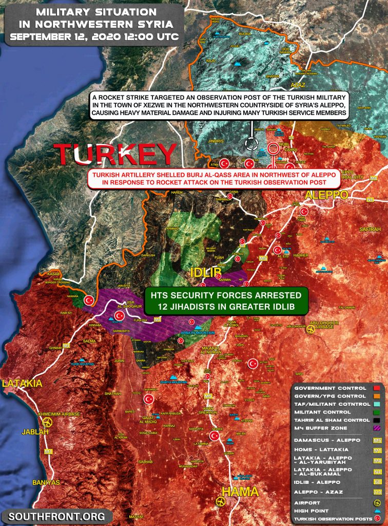 Military Situation In Syria’s Greater Idlib On September 13, 2020 (Map Update)